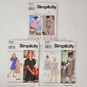 Lot 3 90s vintage girls sewing patterns Jessica McClintock Gunne Sax